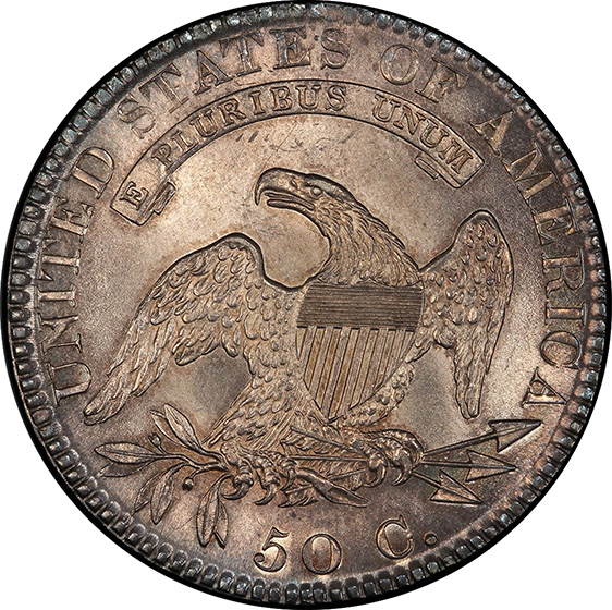 Picture of 1820/19 CAPPED BUST 50C, SQUARE BASE 2 MS65 