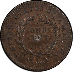 Picture of 1792 SILVER CENTERED CENT JUDD-1 MS61 Brown
