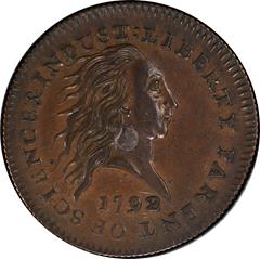 Picture of 1792 SILVER CENTERED CENT JUDD-1 MS61 Brown