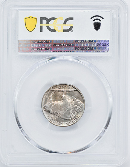 Picture of 1937-D BUFFALO 5C, 3 LEGS MS65+ 