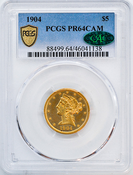 Picture of 1904 LIBERTY $5 PR64 Cameo