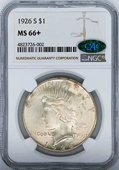 Picture of 1926-S PEACE $1 MS66+ 