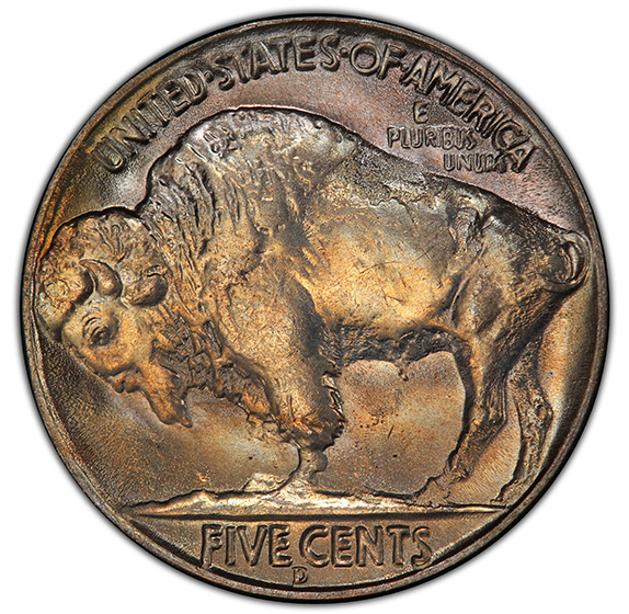 Picture of 1937-D BUFFALO 5C, 3 LEGS MS66 