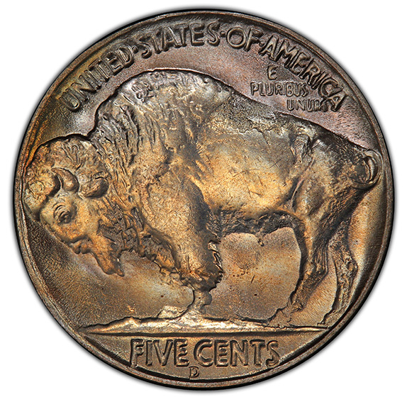 Picture of 1937-D BUFFALO 5C, 3 LEGS MS66 