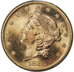 Picture of 1865 LIBERTY HEAD $20 MS65 