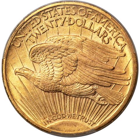 Picture of 1909 ST. GAUDENS $20 MS65+ 