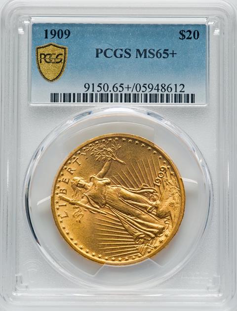 Picture of 1909 ST. GAUDENS $20 MS65+ 