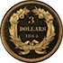Picture of 1863 INDIAN PRINCESS $3 PR65 Cameo