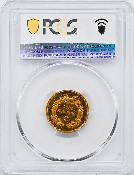 Picture of 1867 INDIAN PRINCESS $3 PR65 Cameo