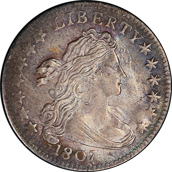 Picture of 1807 DRAPED BUST 10C MS63+ 