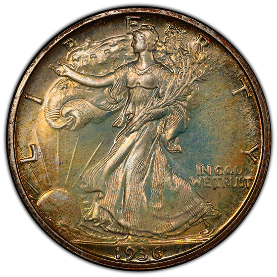 Picture of 1936 WALKING LIBERTY 50C PR67+ 