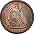 Picture of 1859 LIBERTY SEATED 50C, NO MOTTO MS66+ 