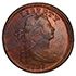 Picture of 1797 DRAPED BUST 1C, REV OF 1797, STEMS MS65 Red Brown