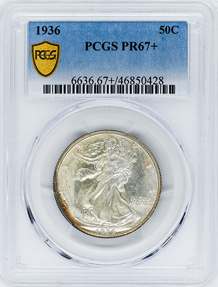 Picture of 1936 WALKING LIBERTY 50C PR67+ 