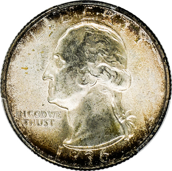 Picture of 1936 WASHINGTON 25C MS68 