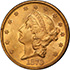 Picture of 1870-S LIBERTY HEAD $20 MS62+ 