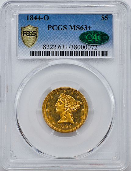 Picture of 1844-O LIBERTY $5 MS63+ 