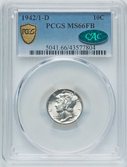 Picture of 1942/1-D MERCURY 10C MS66 Full Bands