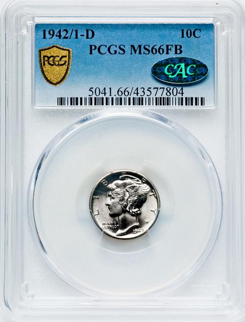 Picture of 1942/1-D MERCURY 10C MS66 Full Bands