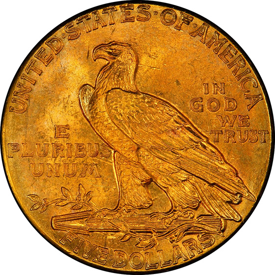 Picture of 1929 INDIAN HEAD $5 MS65 