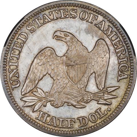 Picture of 1846 LIBERTY SEATED 50C, TALL DATE MS65 