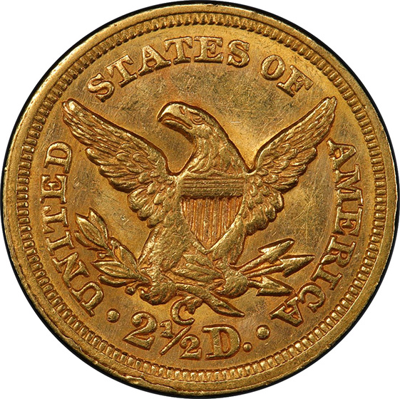 Picture of 1855-C LIBERTY HEAD $2.5 MS62+ 