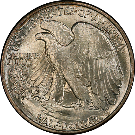 Picture of 1943 WALKING LIBERTY 50C MS68 