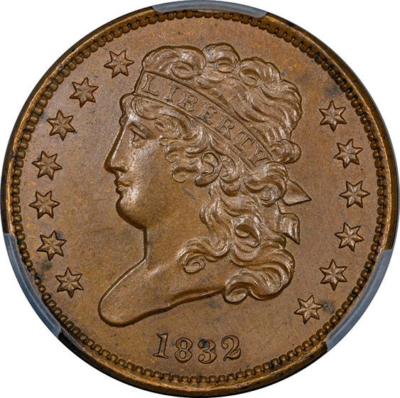 Picture of 1832 CLASSIC HEAD 1/2C PR65 Brown