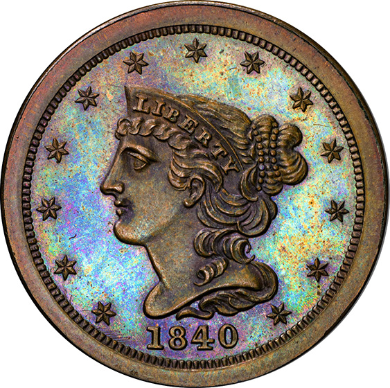 1840 BRAIDED HAIR 1/2C