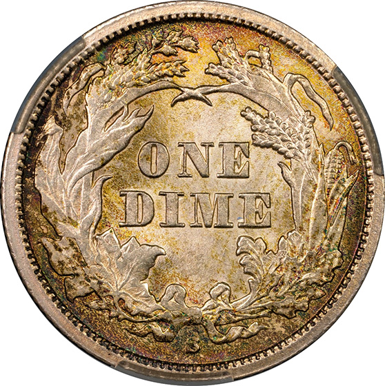 Picture of 1864-S LIBERTY SEATED 10C MS66 