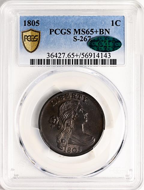 Picture of 1805 DRAPED BUST 1C MS65+ Brown
