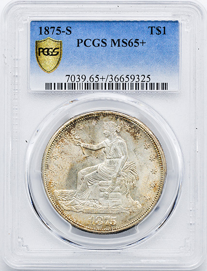Picture of 1875-S TRADE T$1 MS65+ 