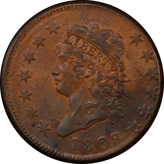 Picture of 1808 CLASSIC HEAD 1C MS63 Brown