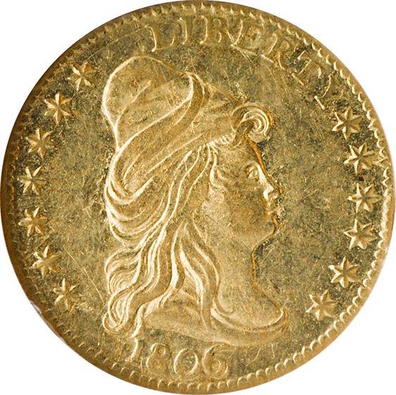 1806/5 DRAPED BUST $2.5