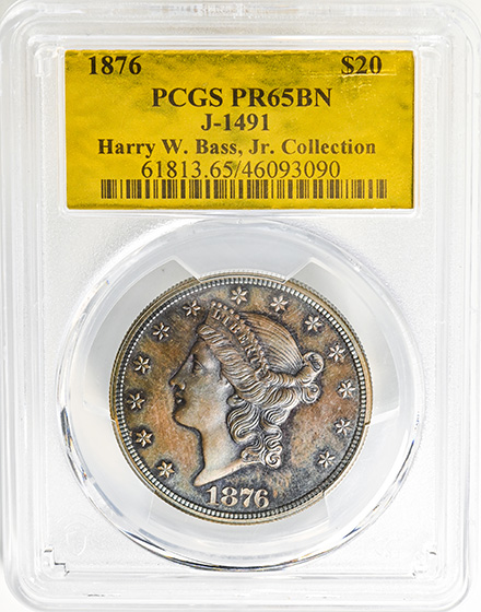 Picture of 1876 $20, J-1491 PR65 Brown