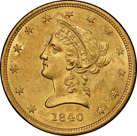 Picture of 1840 LIBERTY HEAD $10 MS61 