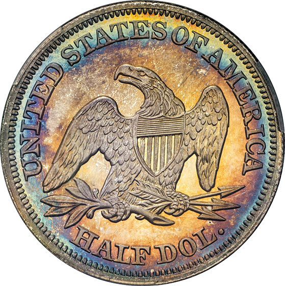 Picture of 1857 LIBERTY SEATED 50C PR67 Cameo