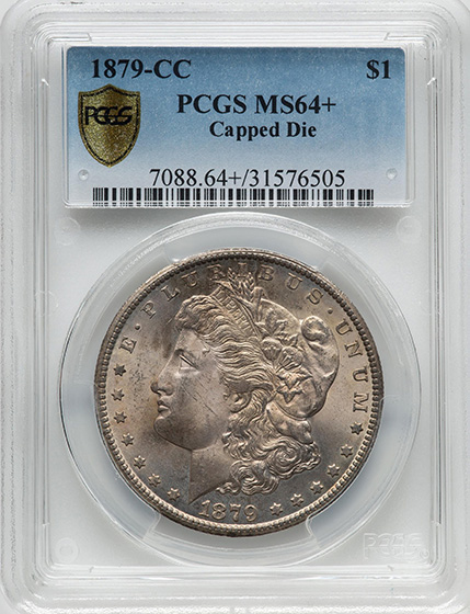 Picture of 1879-CC MORGAN S$1, CAPPED DIE MS64+ 