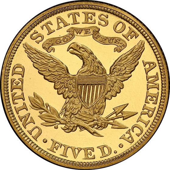 Picture of 1895 LIBERTY $5 PR65+ Deep Cameo