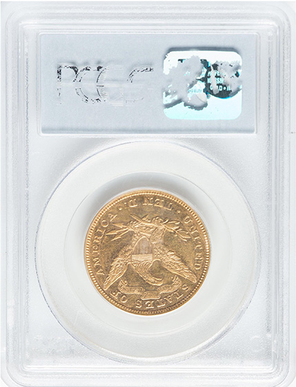 Picture of 1876 LIBERTY HEAD $10 AU58 