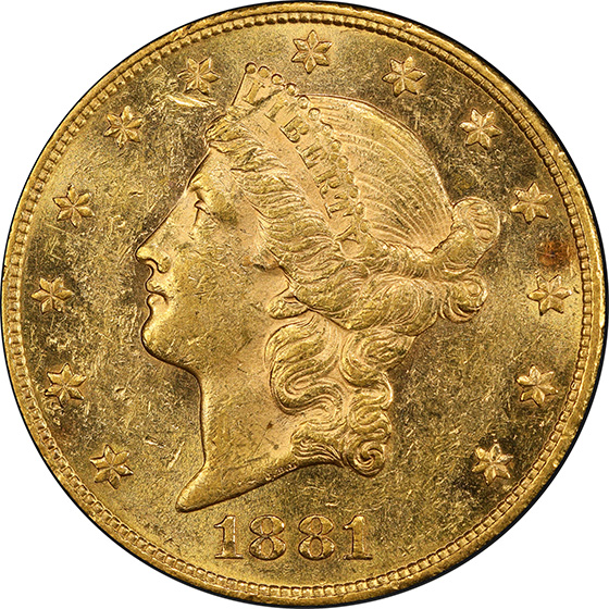 1881 LIBERTY HEAD $20