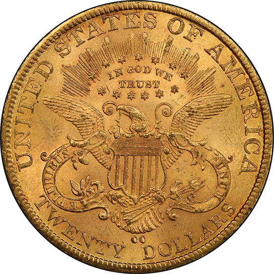 Picture of 1884-CC LIBERTY HEAD $20 MS63 