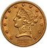 Picture of 1863-S LIBERTY HEAD $10 AU53 