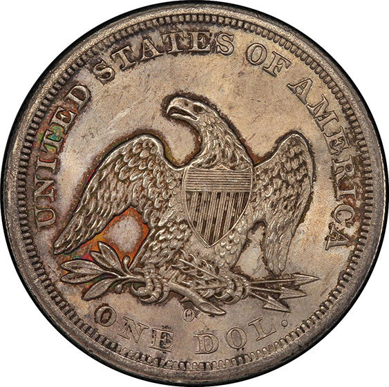Picture of 1860-O LIBERTY SEATED S$1, NO MOTTO MS65+ 