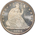 Picture of 1882 LIBERTY SEATED 50C, MOTTO MS67 