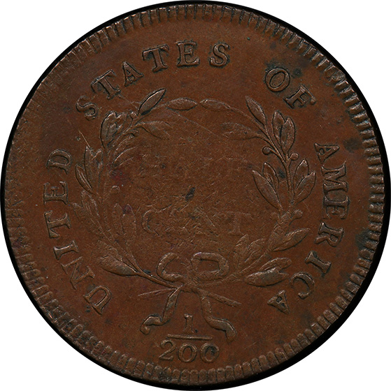 Picture of 1795 LIBERTY CAP 1/2, PE PUNCTUATED DATE AU58 Brown