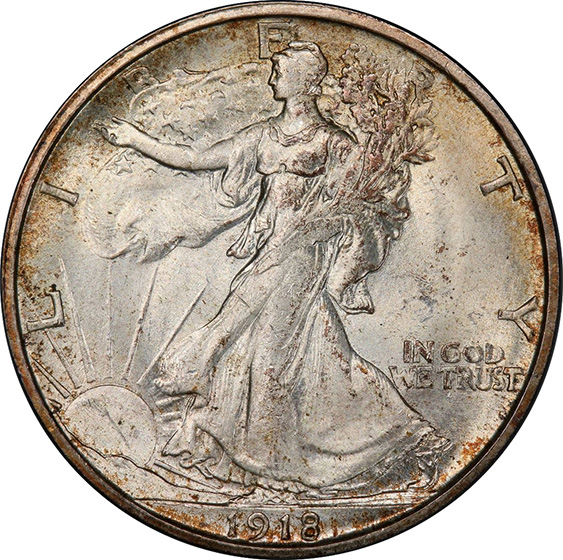 Picture of 1918-S WALKING LIBERTY 50C MS65 