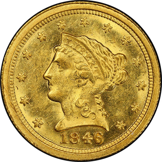Picture of 1846-O LIBERTY HEAD $2.5 MS63 