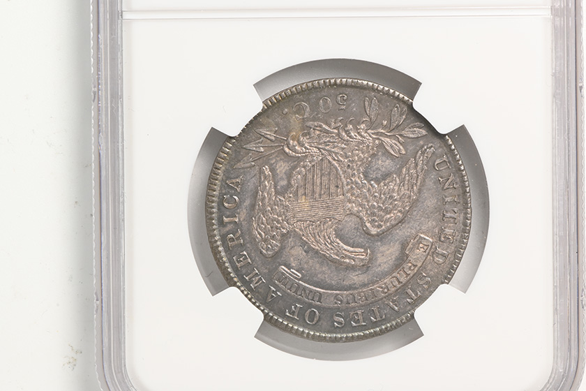 Picture of 1834 CAPPED BUST 50C, LARGE DATE, SMALL LETTERS MS65 