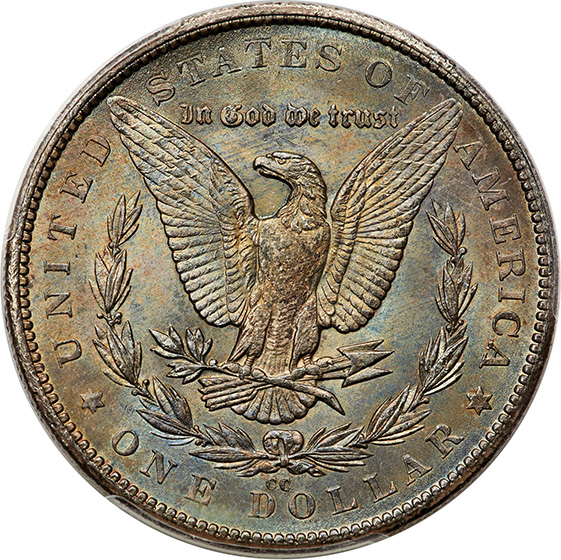 Picture of 1879-CC MORGAN S$1, CAPPED DIE MS64+ 